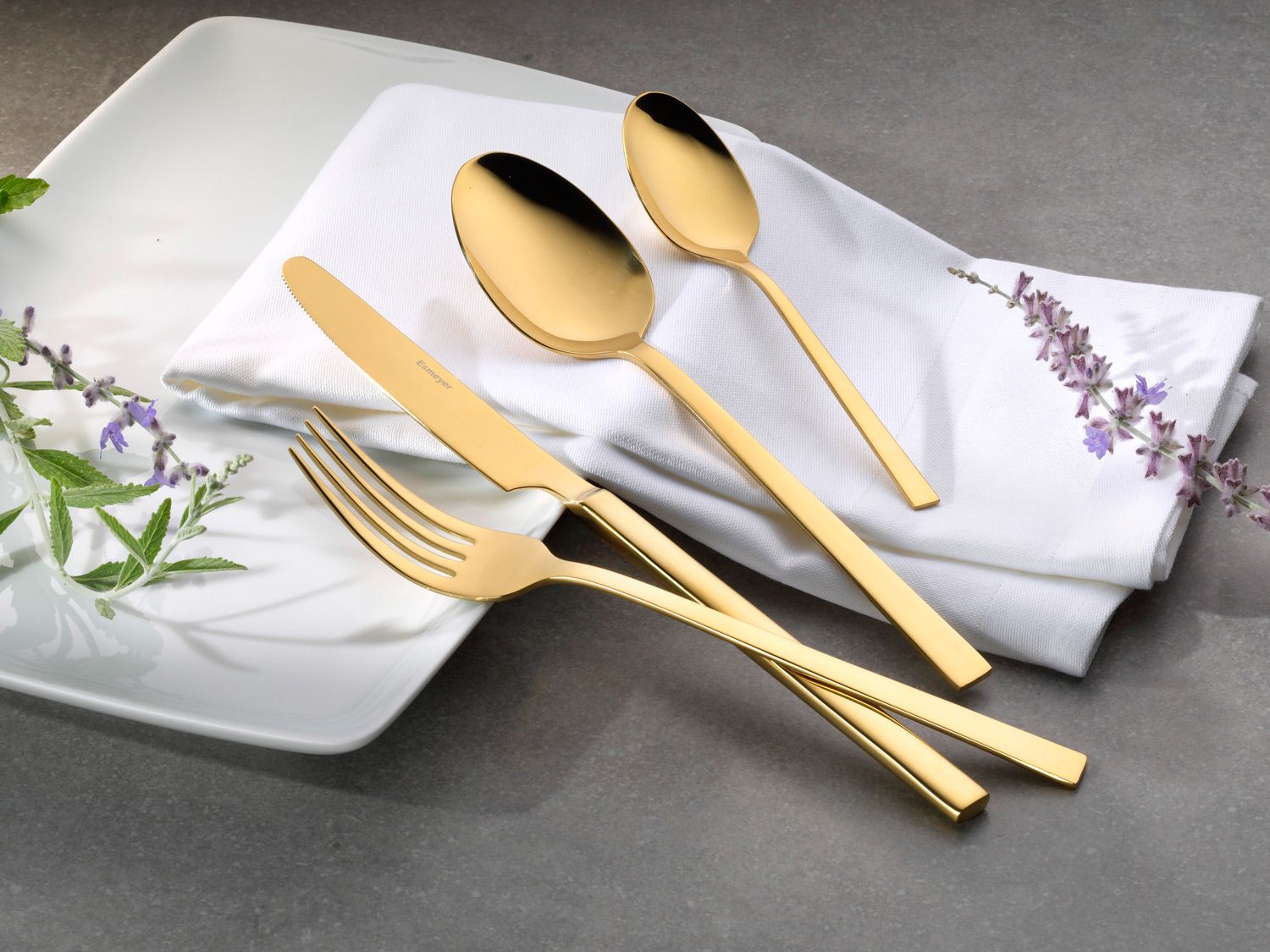 Esmeyer Komplet sztućców Melina Złoty, 16 el.