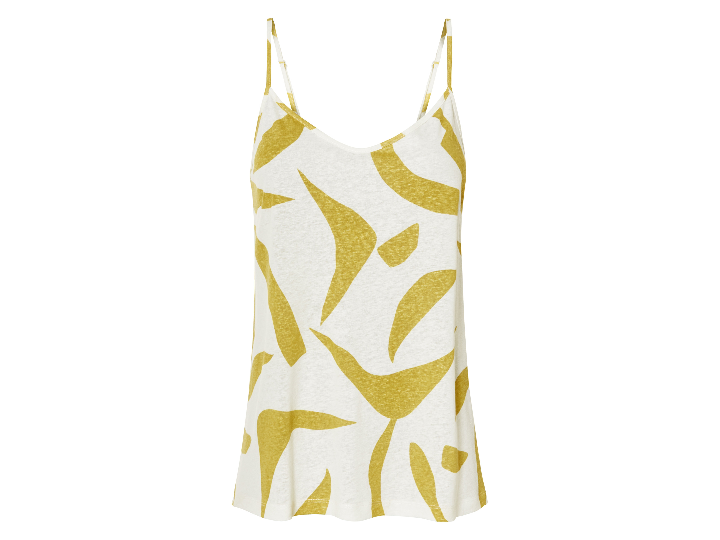 esmara Top damski z lnem i wiskozą Biały, L44/46