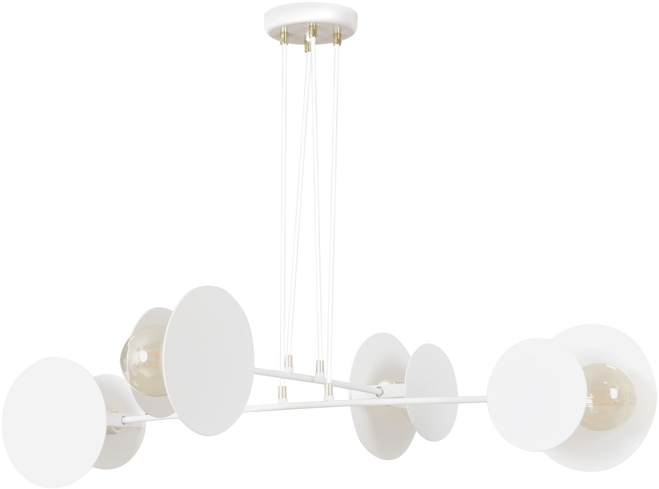 Darmowa Dostawa - Lampa wisząca 4x15 W biała Emibig Idea 7934