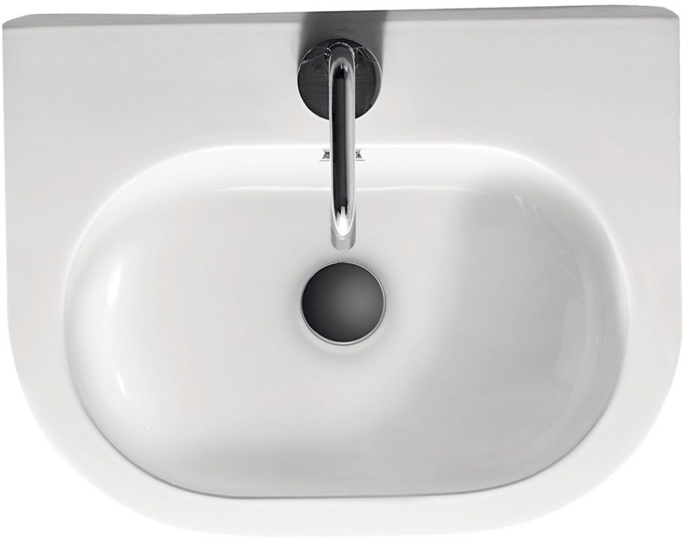 Darmowa Dostawa - Umywalka 50x40 cm półokrągła ścienna biała Kerasan Flo 314101