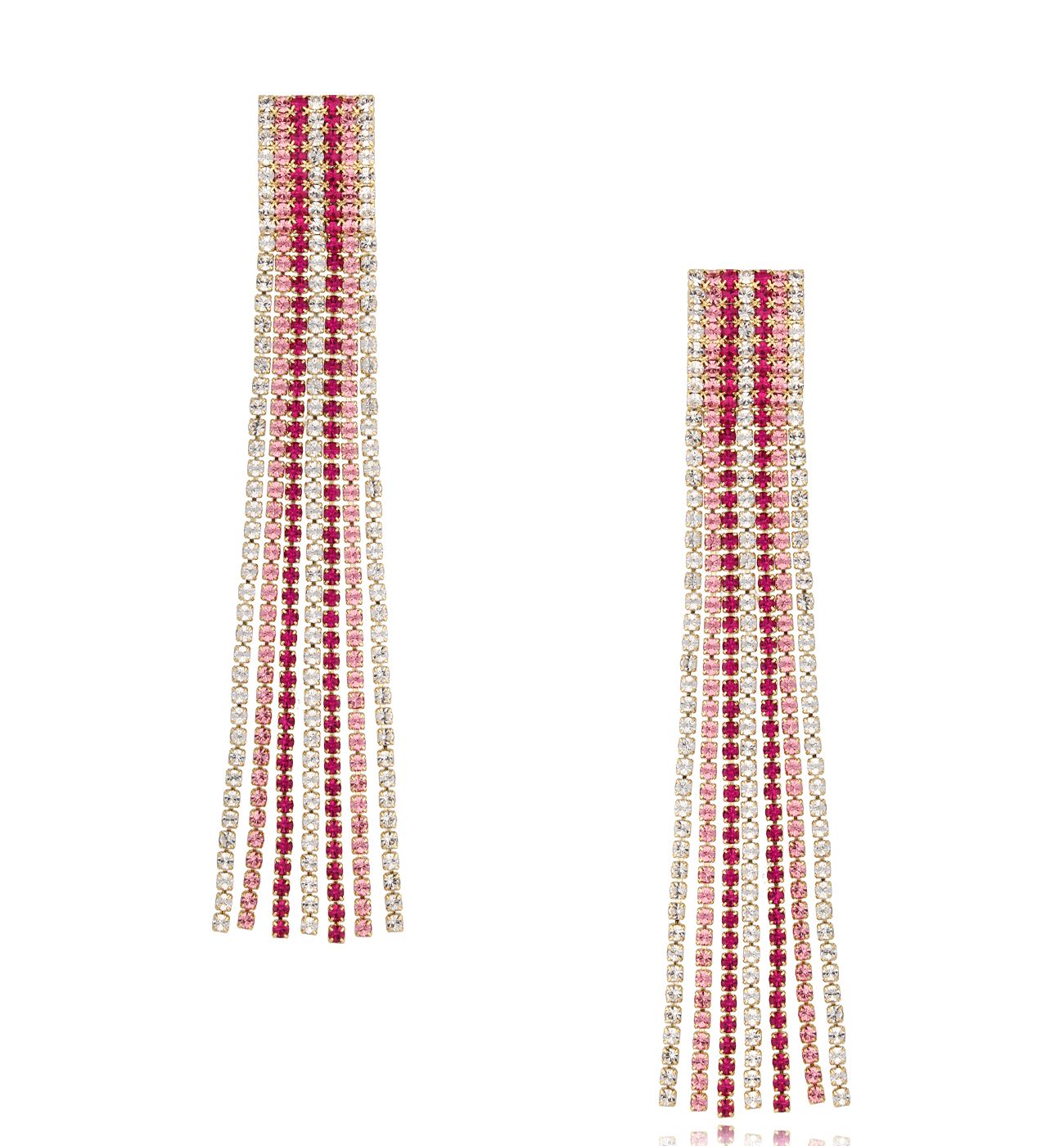 Kolczyki złote z kolorowymi cyrkoniami Carnival KSS1329