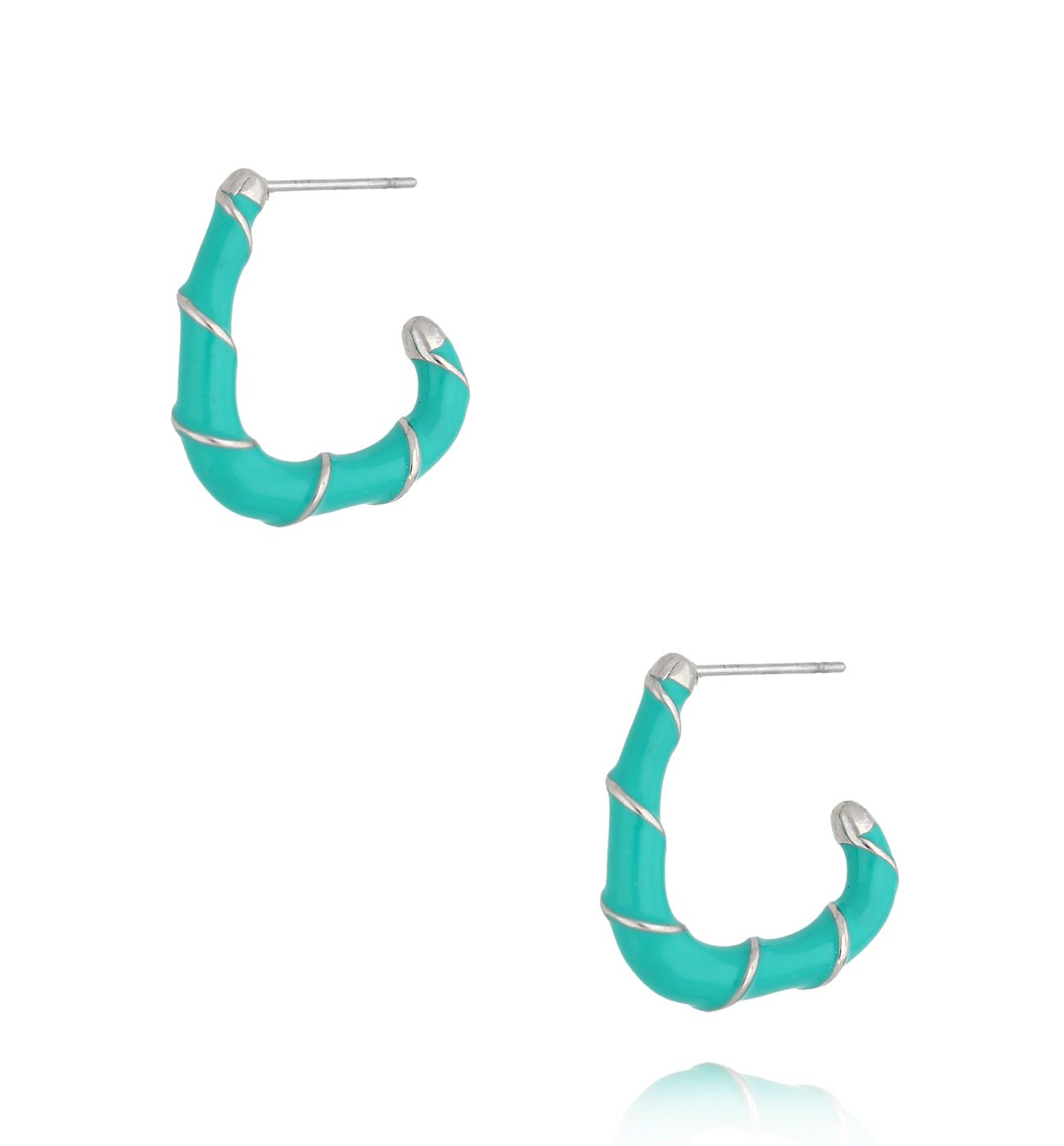 Kolczyki emaliowane zielone KSY0222 - By Dziubeka