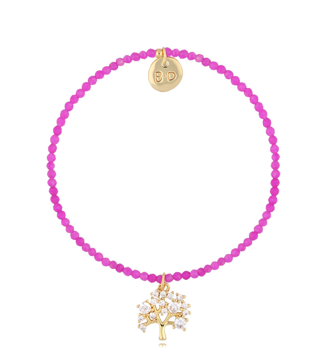 Bransoletka z jadeitami i drzewkiem Lifestyle - By Dziubeka