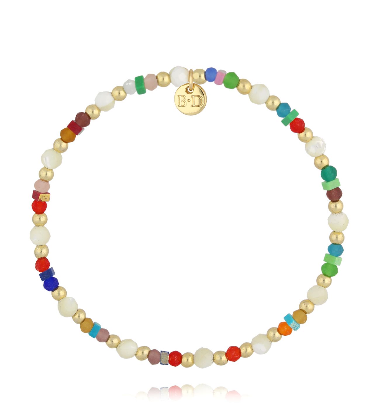 Bransoletka z kolorowymi kamieniami - By Dziubeka