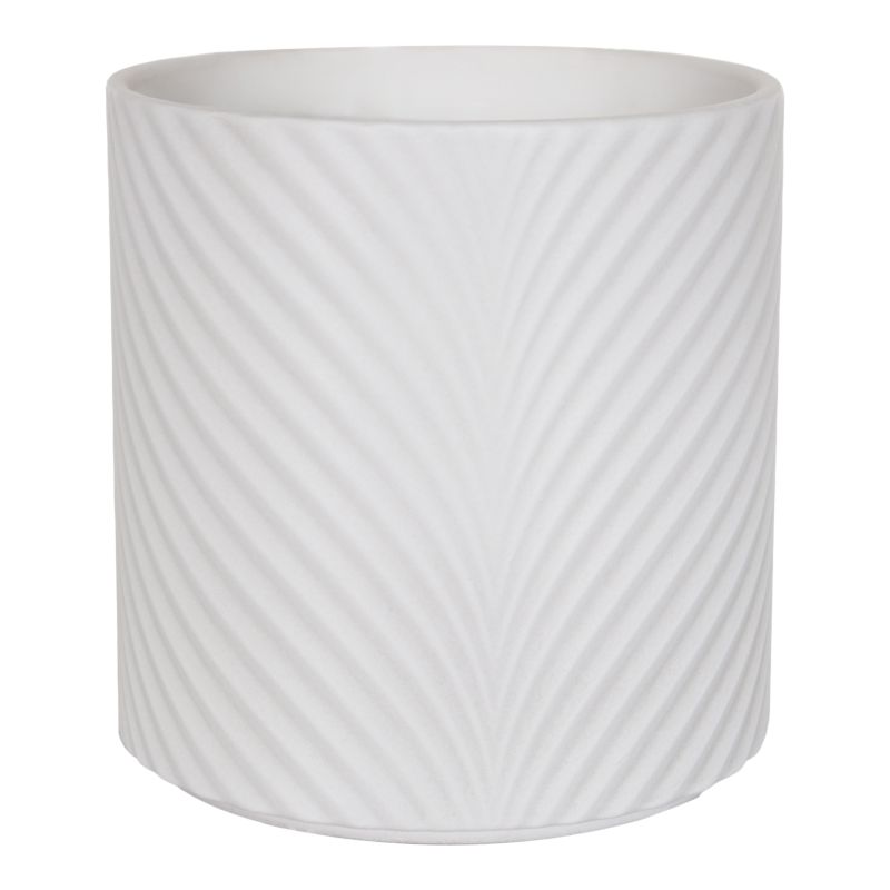 Doniczka ceramiczna Verve 13 cm liść biała