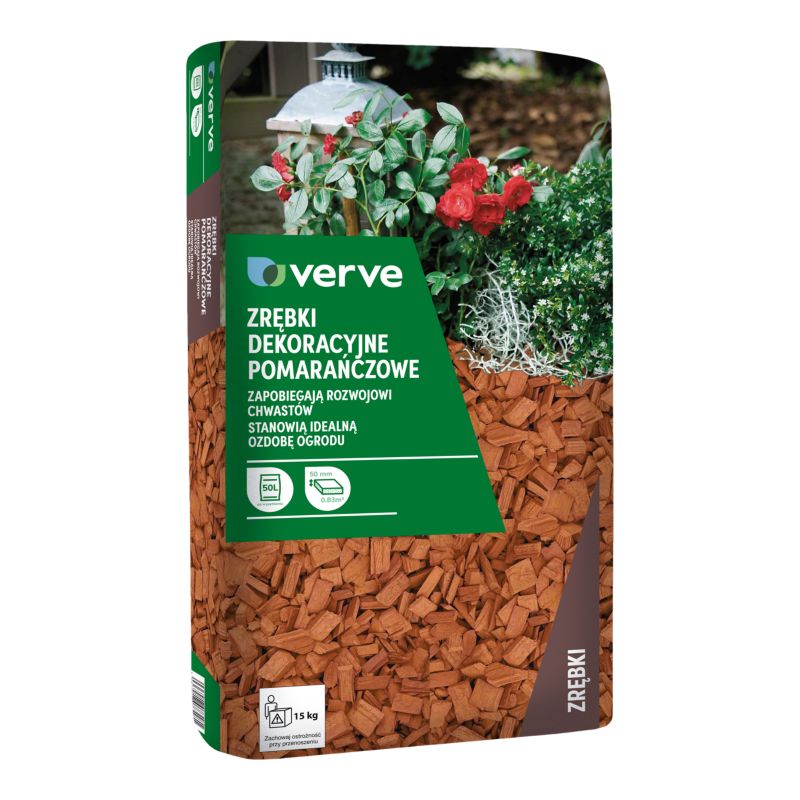 Zrębki dekoracyjne Verve pomarańczowe 50 l