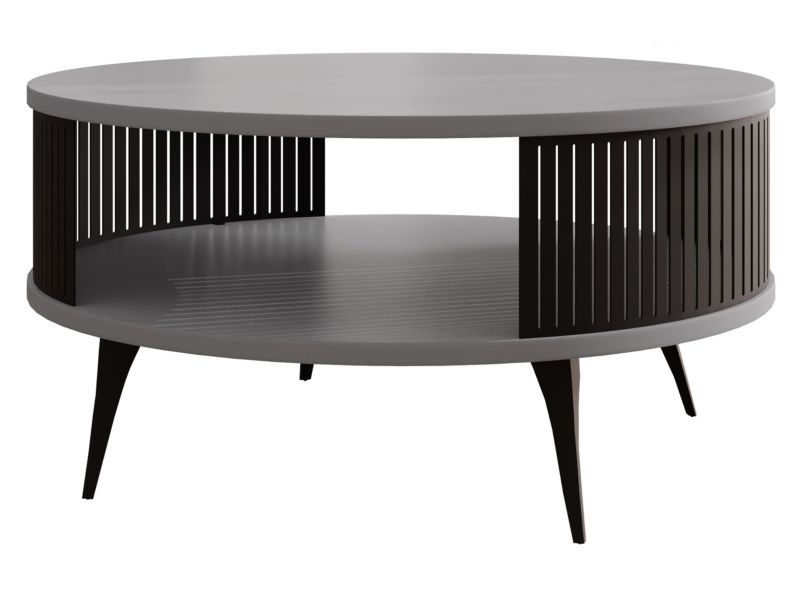 Stolik kawowy MIRJAN 24 okrągły Roenni czarny/jasny grafit 1 szt.