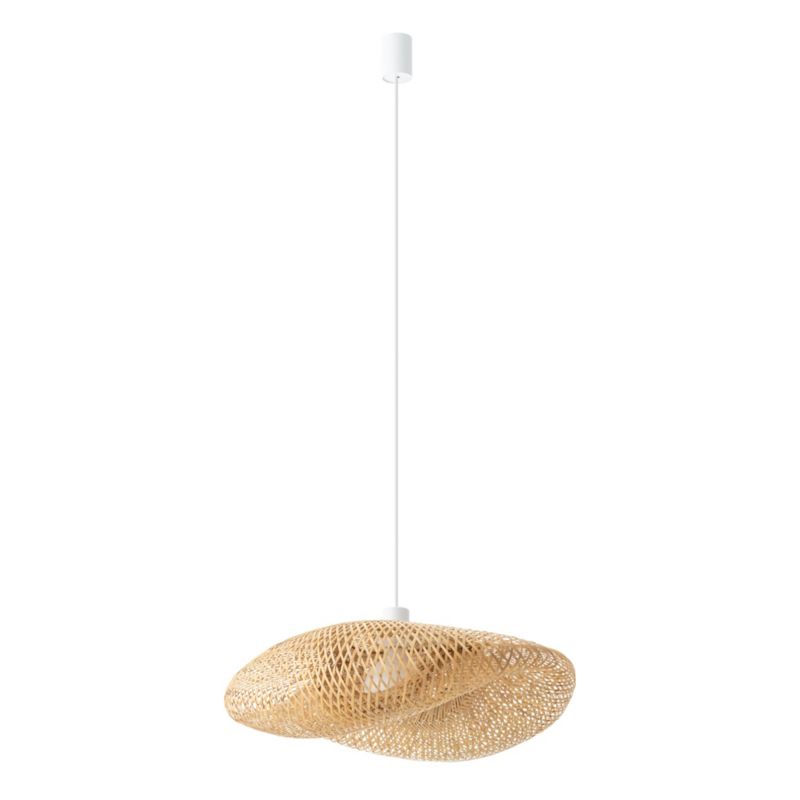 Lampa wisząca Nowodvorski Lighting Havana M 3960 naturalne drewno-biała dekoracyjna 1xE27 x 25W 1 szt.