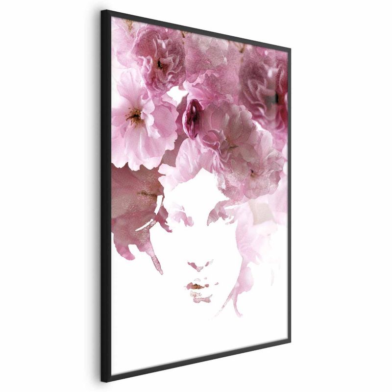 Plakat Artgeist Kwieciste spojrzenie 60x90 cm z ramą czarną 1 szt