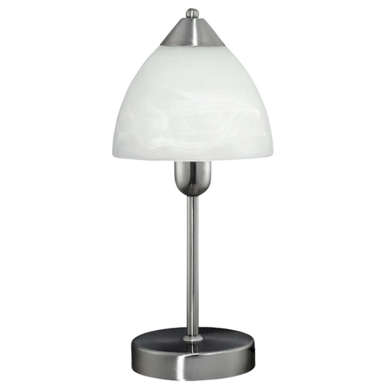 Lampa stołowa Rabalux Tristan białe szkło alabastrowe-chrom satyna 1 x E14 x 40W IP20 wym: 37 x 13.5 x 13.5 cm metal - 1 szt.