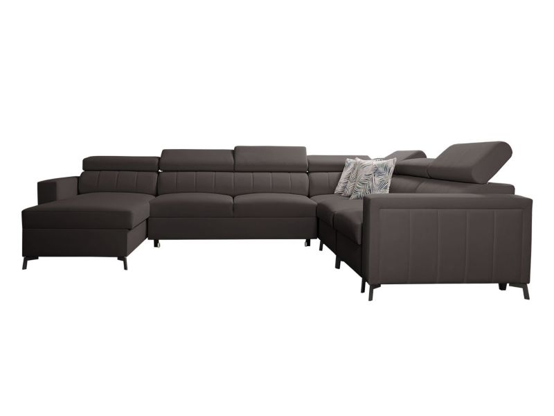 Narożnik MIRJAN 24 Baltico VII lewy mglisty brąz/wzór w liście 1 szt.