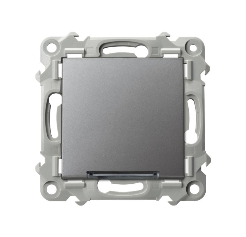 Łącznik pojedynczy z podświetleniem Ospel Szafir szary