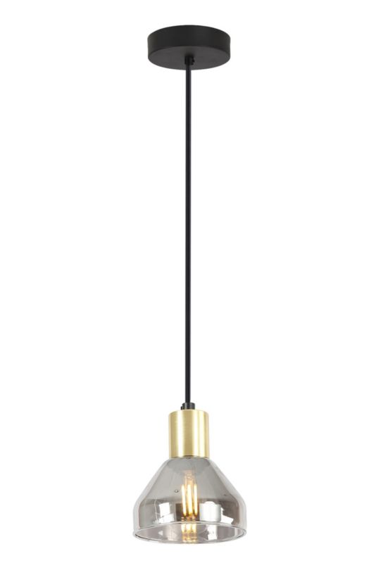 Lampa sufitowa Candellux Gregory czarna-dymiona wym: 120 x 11 x 11 cm 1xE14 x 40W 1 szt.