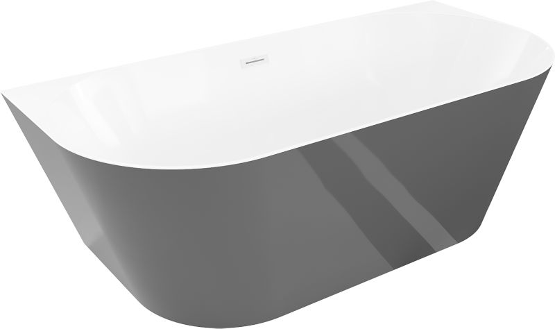 Wanna przyścienna Mexen Oval Slim Biały/Szary 170x80 cm .- 52661708062-20 1 szt.