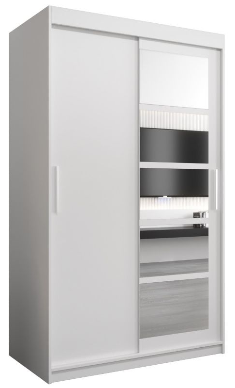 Szafa przesuwna Abiks ROMA 1 120 biały mat + biały mat 1 szt.