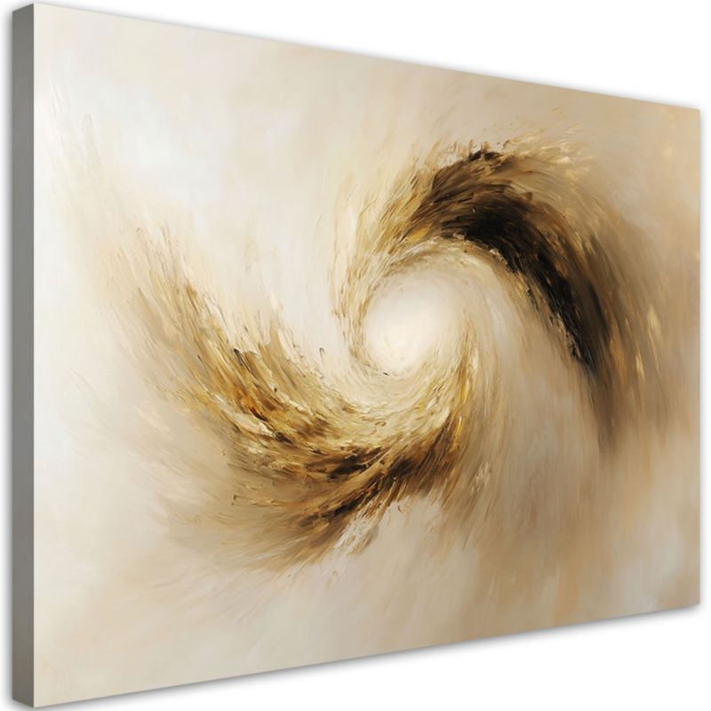 Obraz na płótnie Feeby Beżowy Wir Abstrakcja Nowoczesna 120x80cm 1szt