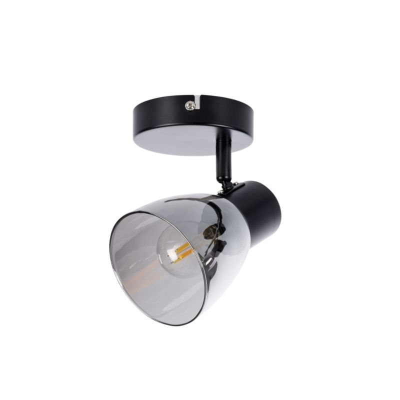 Lampa sufitowa LightLogic LL UDON EL-1O E14 66200 szkło dymione regulacja kinkiet 1 szt.