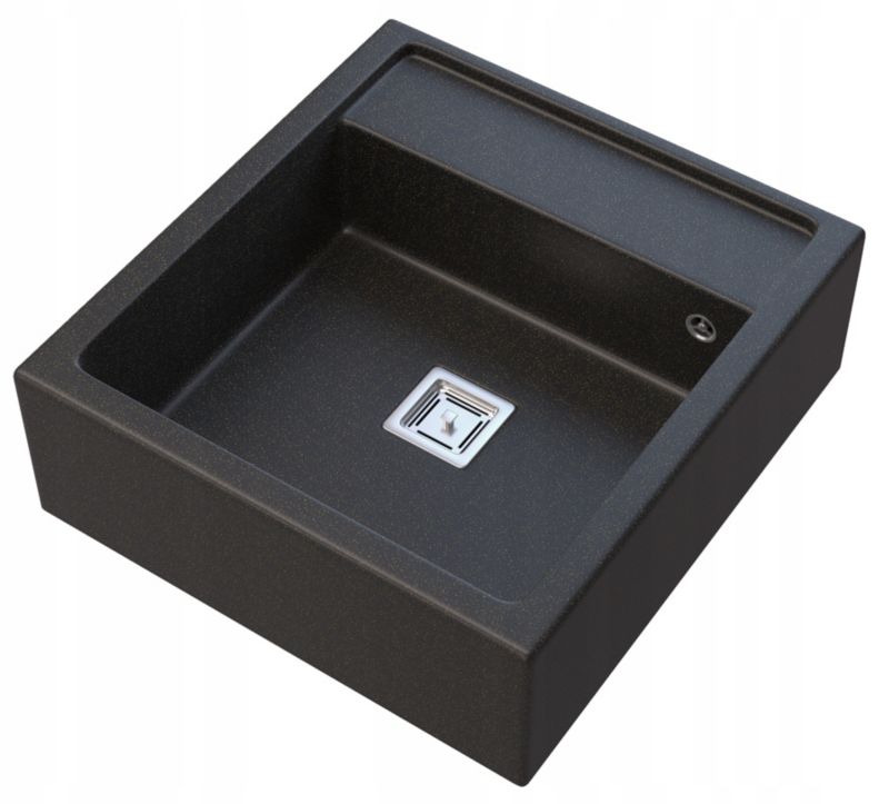 Zlewozmywak Granitowy Kuchenny Granitan Farmerski Skandynawski Złoty z Syfonem 1kpl.