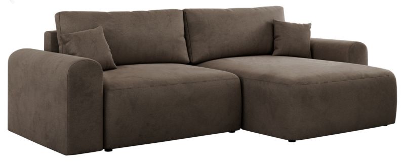 Narożnik MKS Meble NELSON L uniwersalny brązowy welwet 1szt.