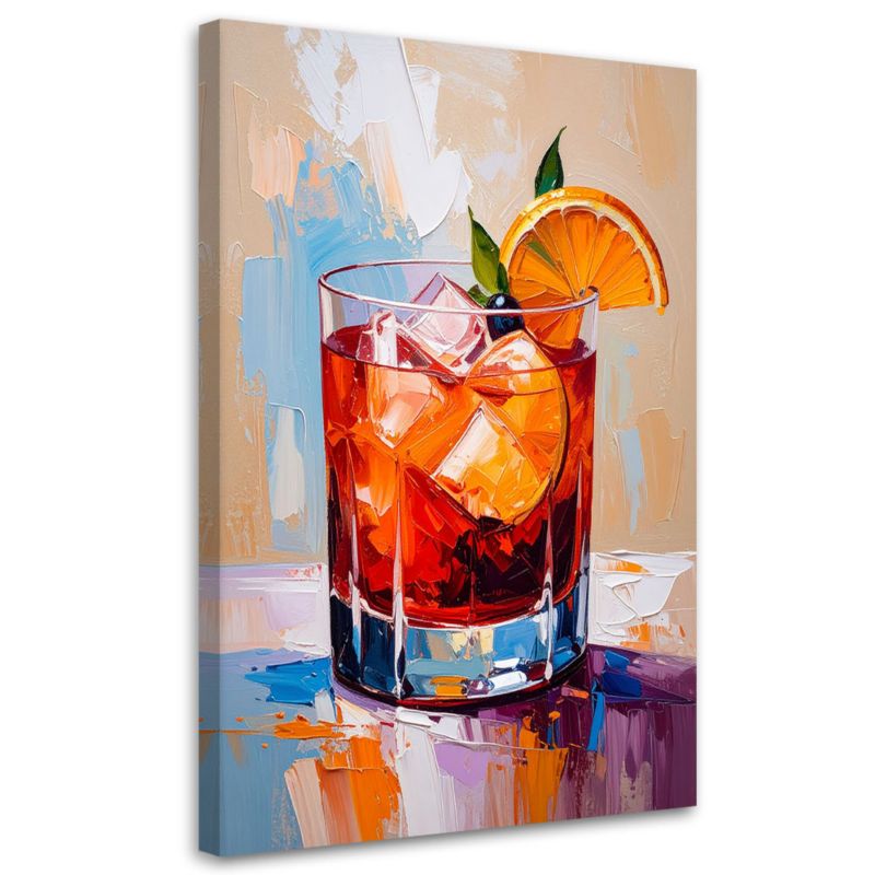 Obraz do kuchni baru jadalni Feeby Negroni Coctail Drink 80x120cm 1szt