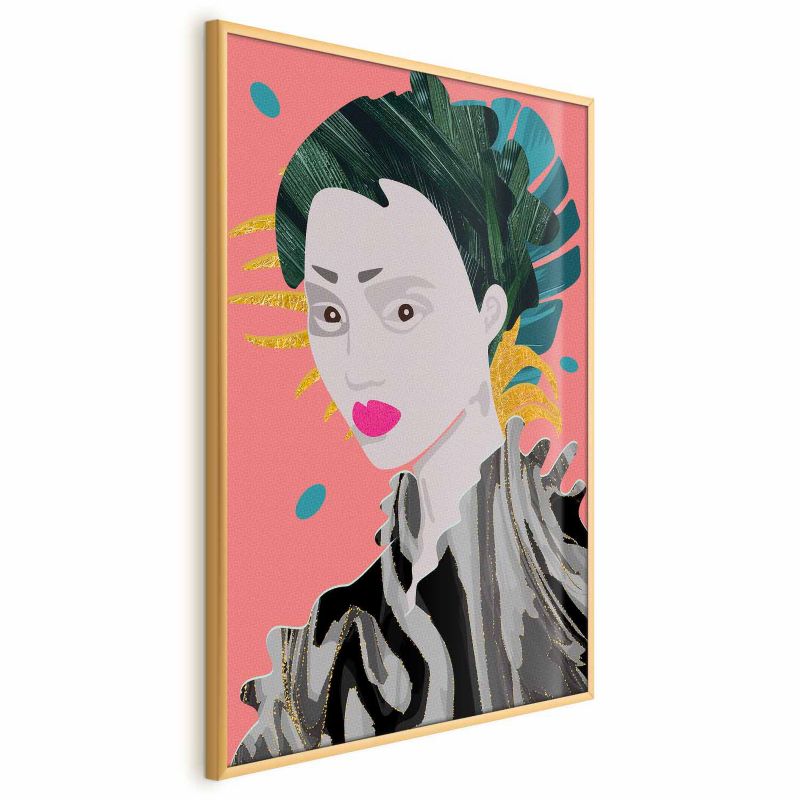 Plakat Artgeist Azjatycki styl 21x30 cm z ramą złotą 1 szt