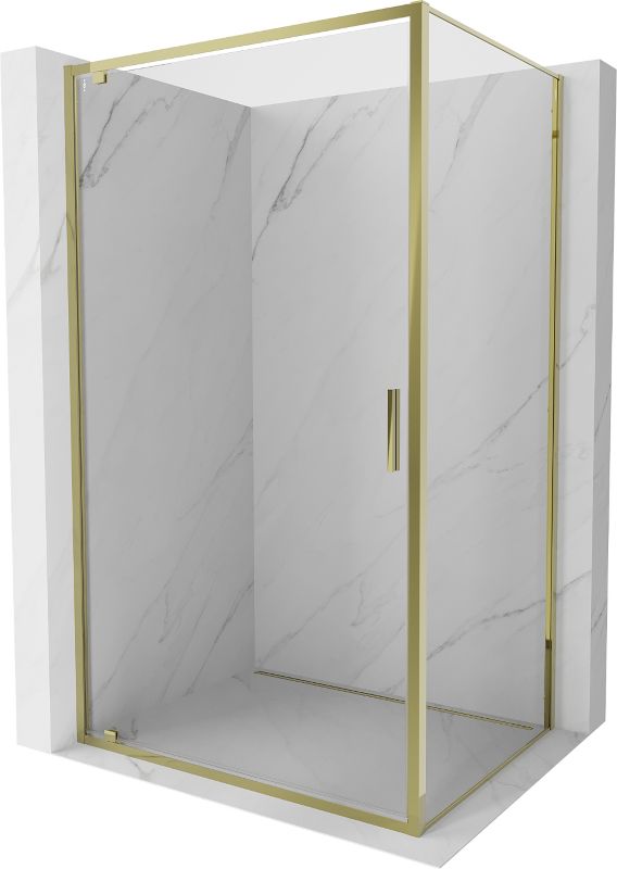 Kabina prysznicowa Mexen Exo uchylna 80 x 100 cm transparent złota 1 szt.