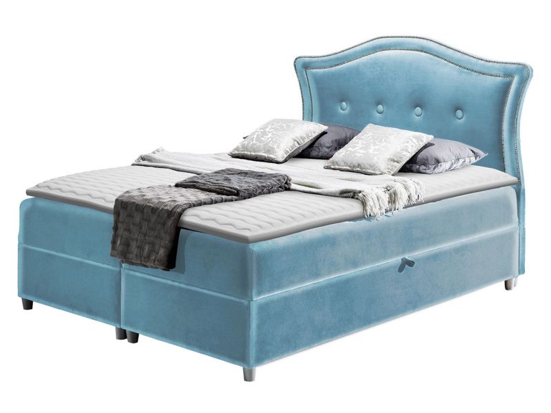 Łóżko kontynentalne MIRJAN 24 Bedran 160x200 błękitny 1 szt.