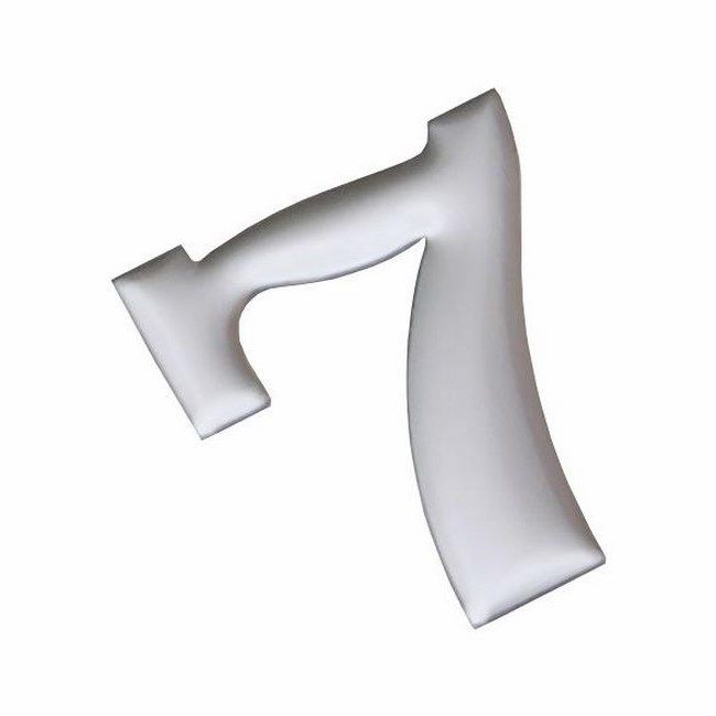 Cyfra 7 ANO aluminium chrom 37 mm