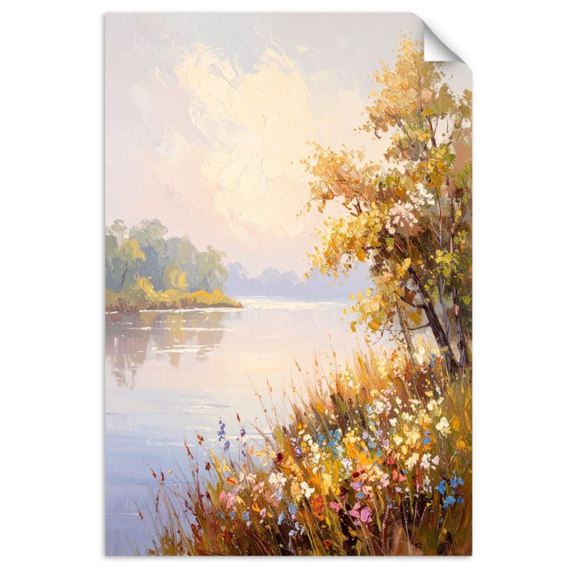 Naklejka na ścianę do salonu sypialni Feeby Krajobraz Rzeka Drzewa Natura 70x100cm 1szt