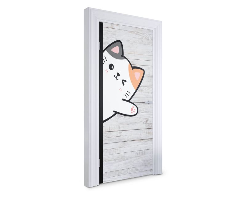 Naklejka na drzwi Wallfluent 95x205 cm Zabawny lemur 1 szt.