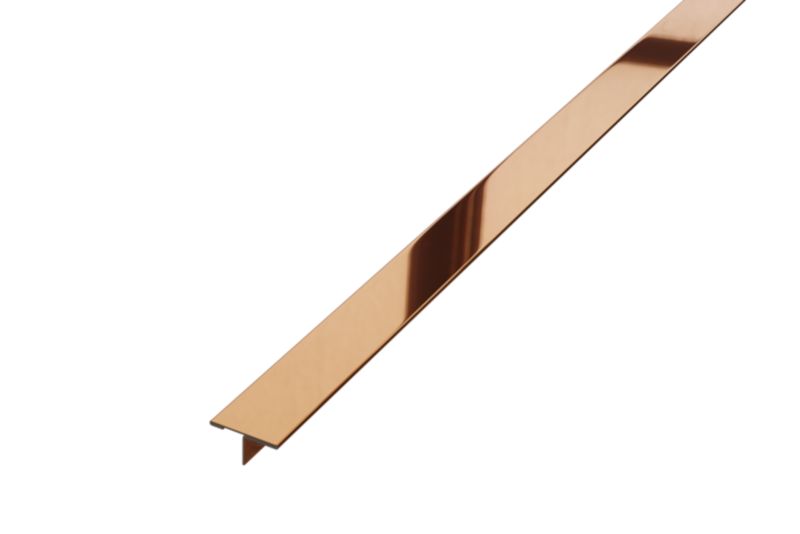 Profil fugowy spoinowy T Lambro ozdobny teownik miedziany połysk 2cm x 270cm 1 szt.