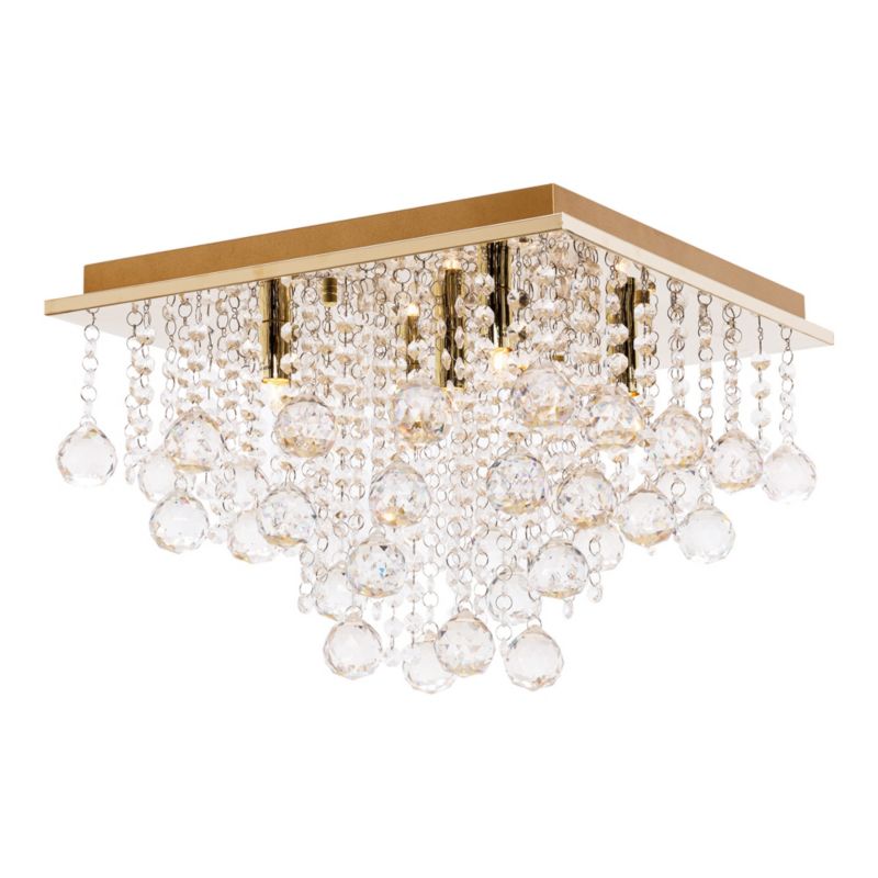 Lampa sufitowa wisząca Zuma Line Rangel 3592 złoto-przezroczysty kryształowa 5xG9 x 42W 1 szt.