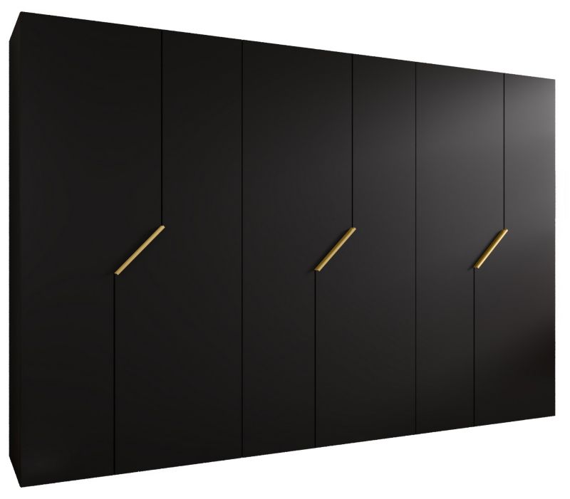 Szafa uchylna otwierana Abiks ANDREW 1 300 wys 202 cm Czarny + Złoty 1 szt.