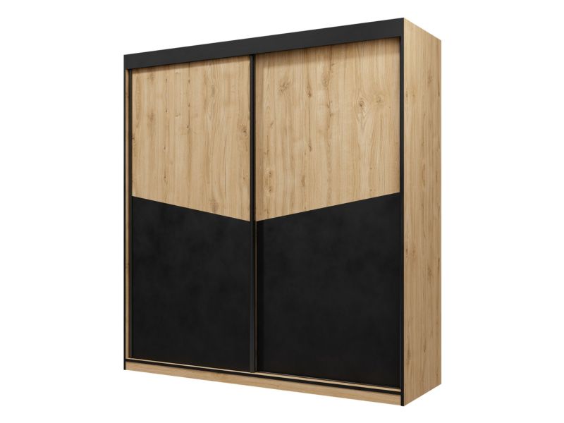 Szafa MIRJAN 24 z drzwiami przesuwnymi Aston 01 dąb odwieczny/czarny 1 szt.
