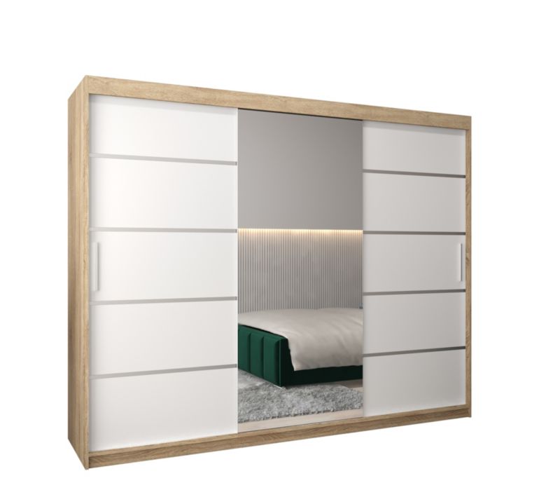 Szafa przesuwna Garderoba Abiks Verona 2 250 sonoma + biały 1 szt.