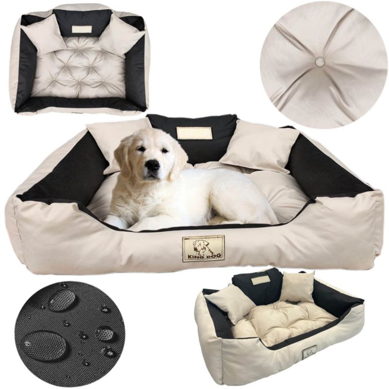 Legowisko dla psa personalizowane EDANTI 100x75 cm beżowe 1 szt.