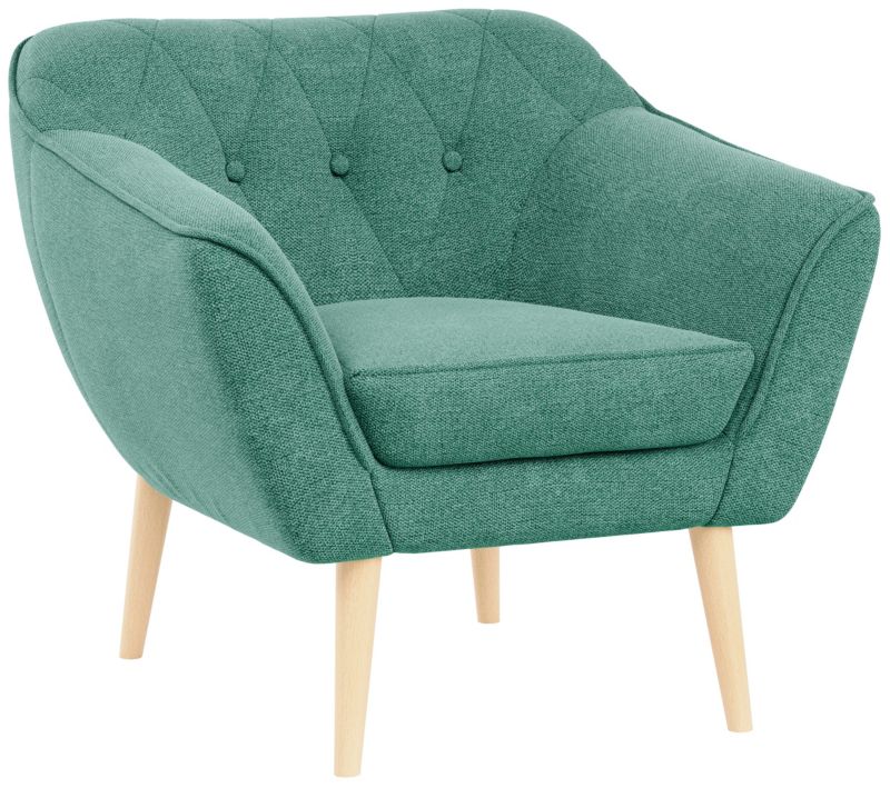 Fotel MKS Meble PIRS ciemnozielony struktura 1szt.