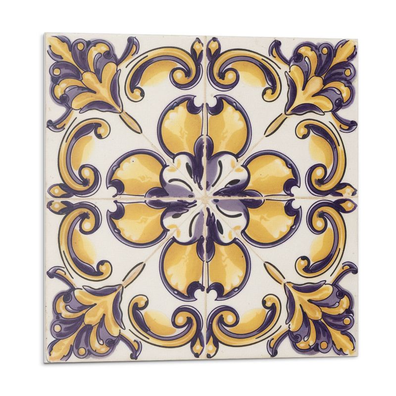 Kafelki samoprzylepne Wallfluent 30x30 cm Motyw kwiatowy w stylu artystycznym 9 szt.