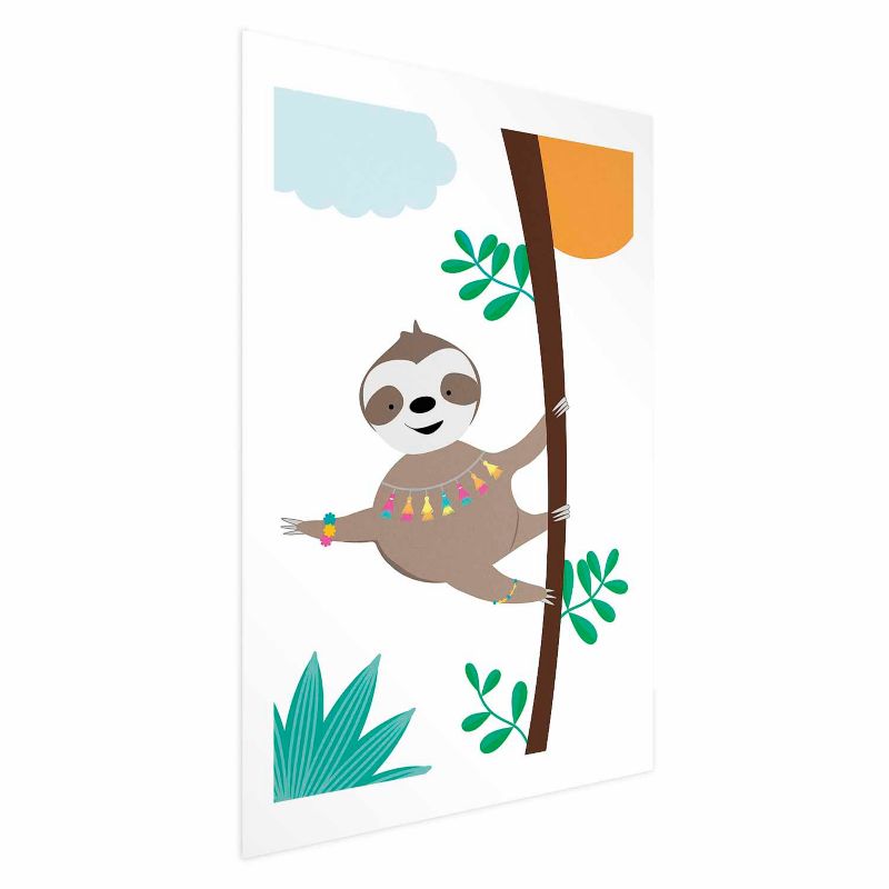 Plakat Artgeist Wesoły leniwiec 60x90 cm bez ramy z marginesem 1 szt