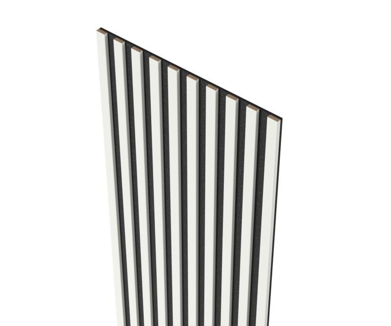 Lamele na czarnym filcu 26,5 x 275 cm Mebano PRO biały półmat 2 szt.