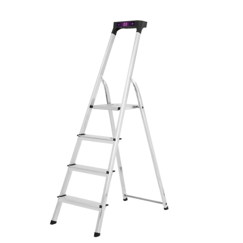 Drabina aluminiowa 4-stopniowa Bayersystem SMART COMPACT BS-DA4 z mechatronicznym systemem kontroli stabilności 1 szt.