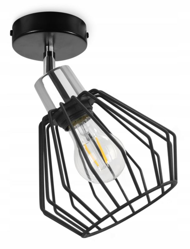 Lampa sufitowa wisząca Light Home LH Nuvola 1x E27 60W ruchoma czarny/srebrny 1szt.