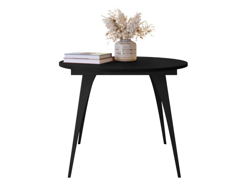 Stół MIRJAN 24 okrągły rozkładany Carmina 100 czarny 1 szt.