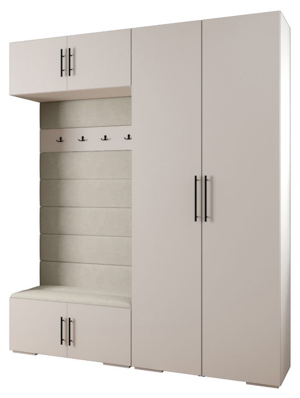 Garderoba do przedpokoju Abiks INOVA 3 Z18 biały+czarny+manila02 1 szt.