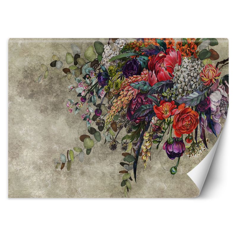 Fototapeta Feeby Bukiet kwiatów beton 100x70 1 szt