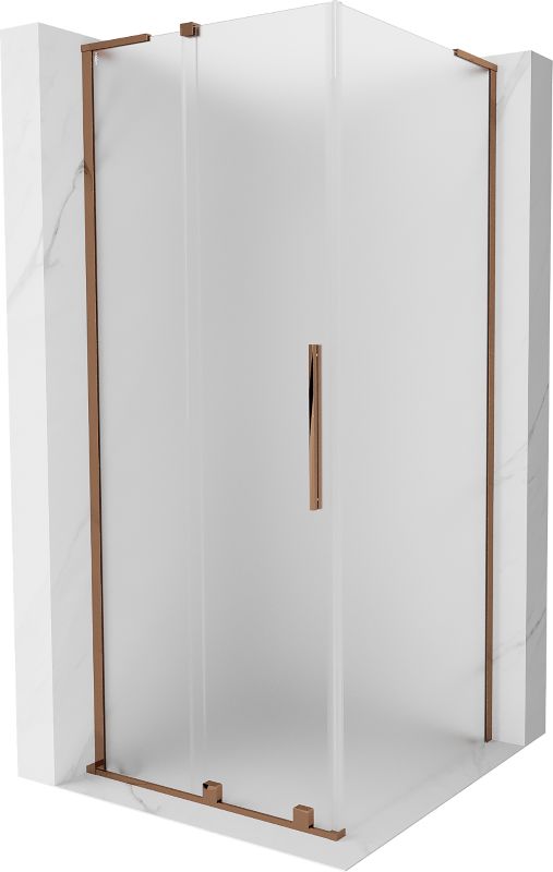 Kabina prysznicowa Mexen Velar L rozsuwana 120 x 120 cm szron różowe złoto 1 szt.