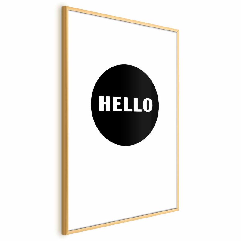 Plakat Artgeist Na dzień dobry 21x30 cm z ramą złotą 1 szt