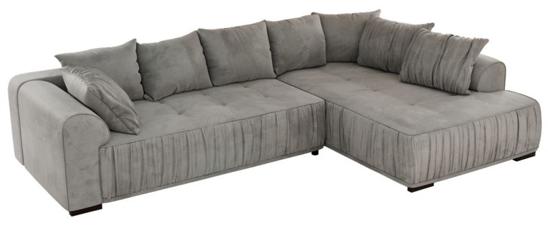 Narożnik MKS Meble ORTA L strona prawa jasnoszary welwet 1szt.