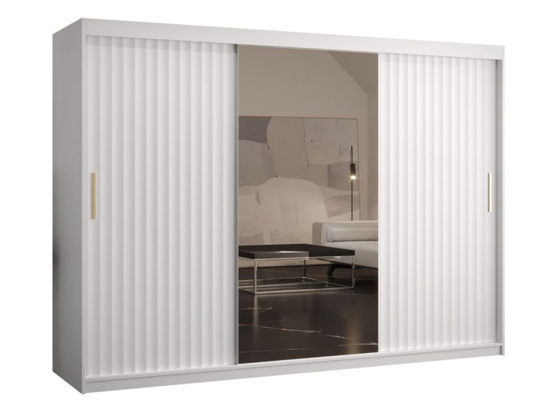 Szafa przesuwna MIRJAN 24 Riflo Wave 2 250 biały 1 szt.