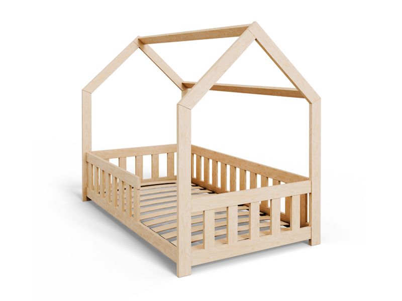 Łóżko dziecięce domek Kobi Dubi 80x160 cm naturalne 1 szt.